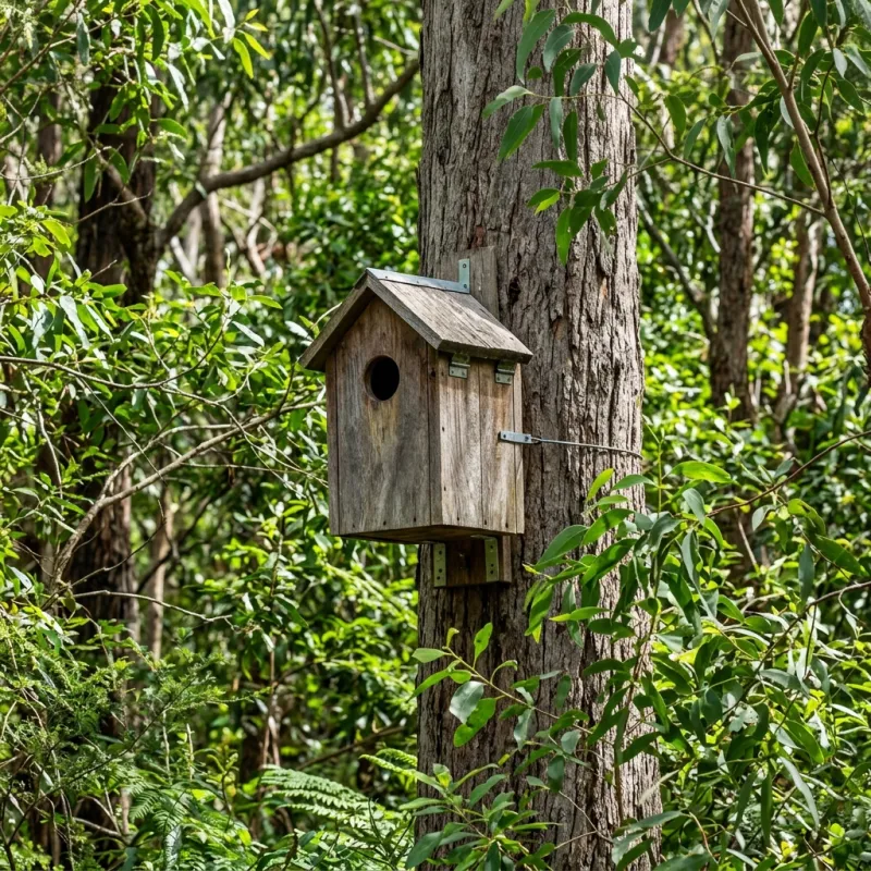 Animal nesting box installed as a humane alternative to a Mount Martha roof cavity
