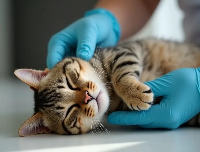 Specialist carefully handling a deceased cat with dignity in Mount Martha